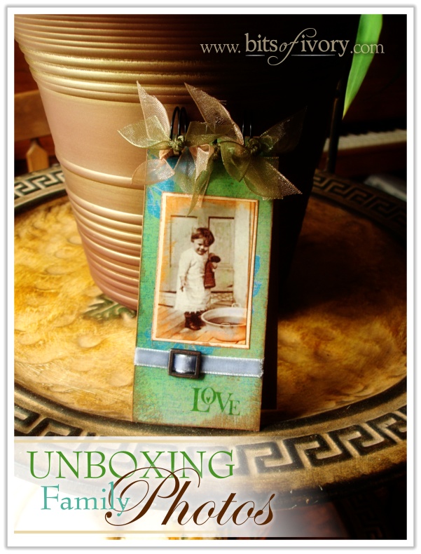 Unboxing Family Photos | Using old family photos in your favorite projects | www.bitsofivory.com